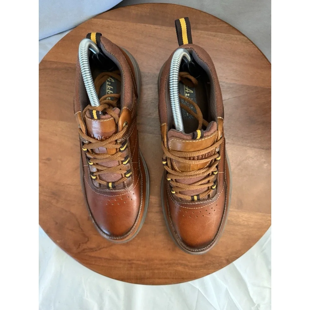 Arkbird Brown Leather Casual Sneaker Low Top Lace-Up Oxford‎ Shoes Men's Size 7